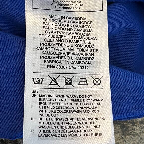 Adidas × Zoe Saldana Royal Blue Copper Metallic Short Sleeve Tee Small - Picture 7 of 10